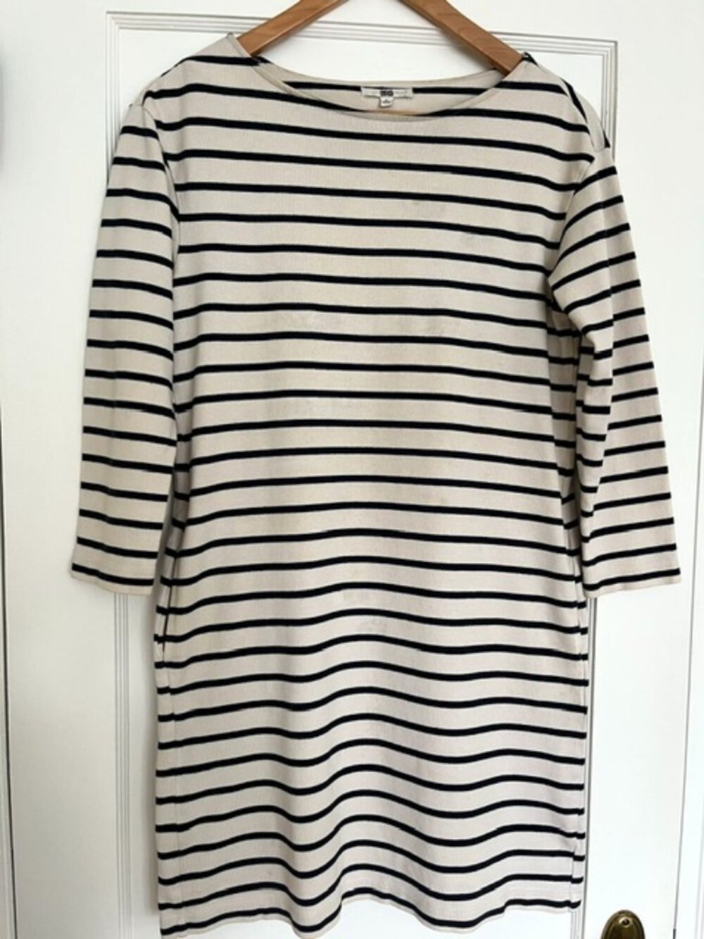 Uniqlo Striped Boat Neck Dress | Size M